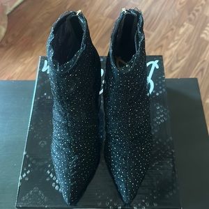 Sam Edelman Women's Farren Booties, Black/Gold, 7  US.New, original box, no tags
